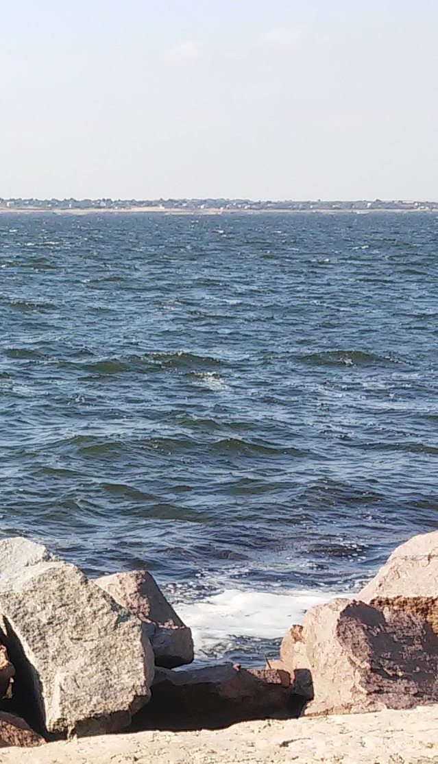 View across the Kakhovka Reservoir from Kakhovka toward the town of Beryslav, 2017.  Photo credit: Personal archive of Iryna Kovalenko.