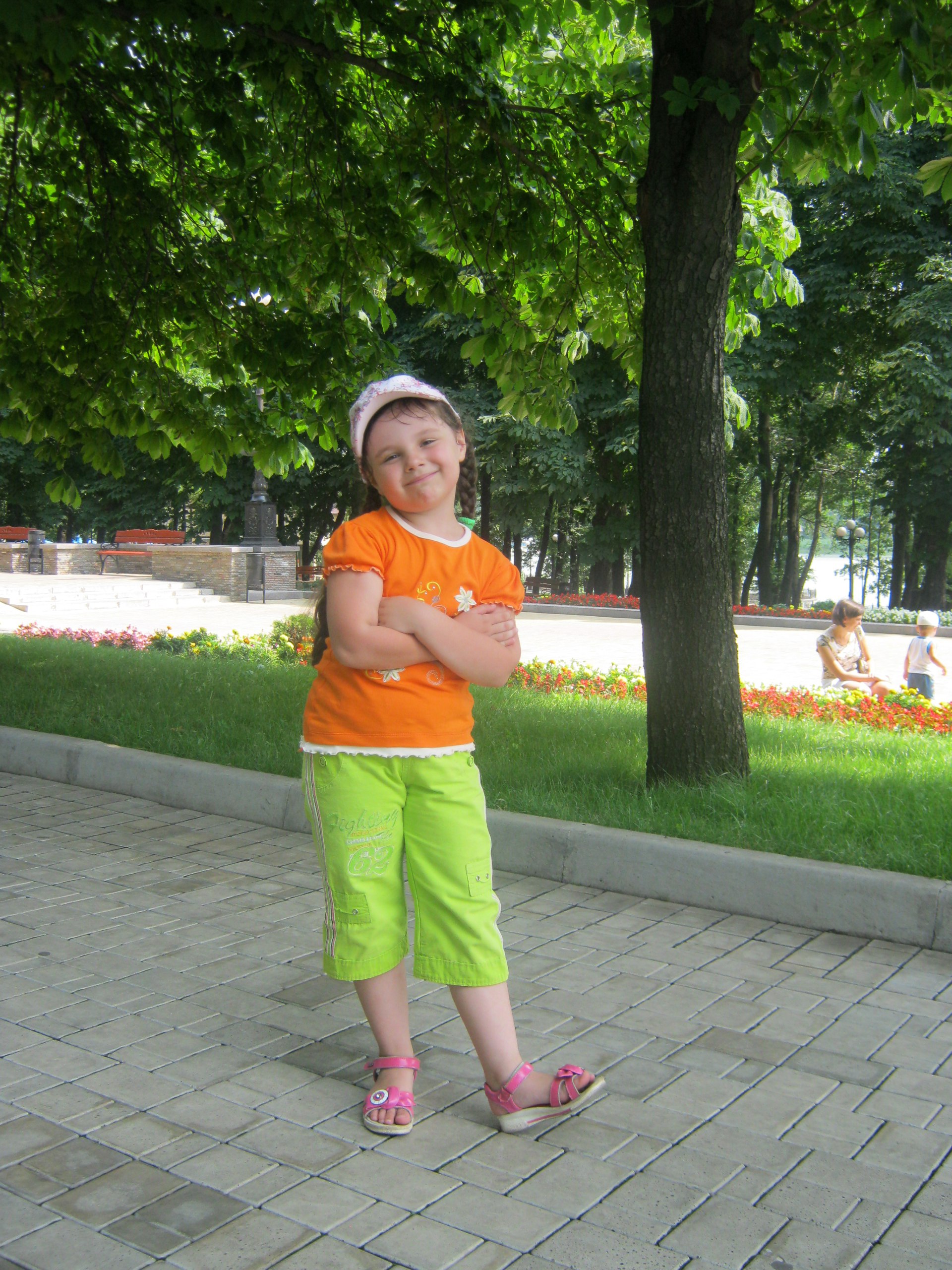 Little Yelyzaveta in the Shcherbakov Park in Donetsk