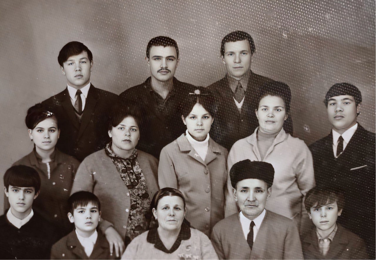 In the middle are Zayde and Seifulla, Lia's great-great-grandparents, and all their children, including Khalide. All were later deported to the Urals