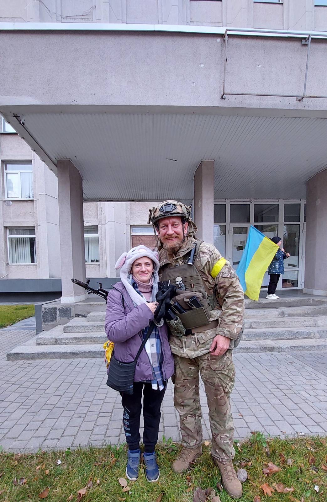 Lilia on the day of Kherson liberation, 2022