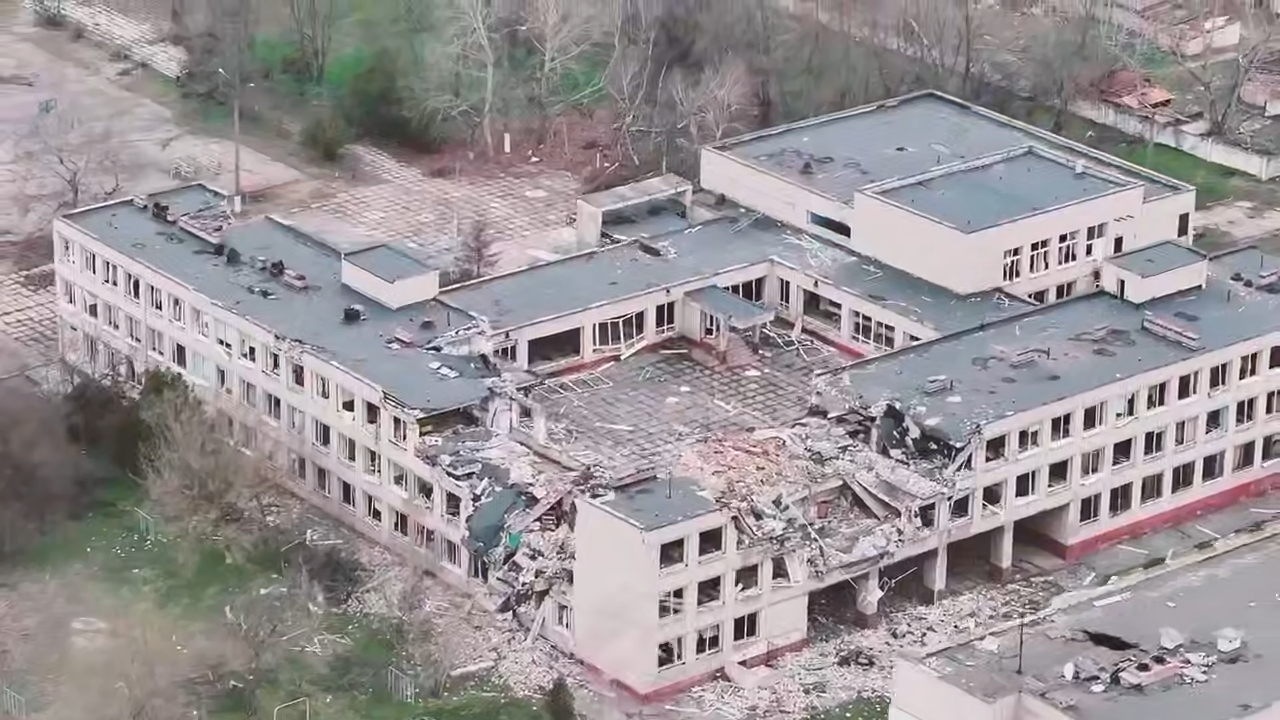 Destroyed Oleshky. Photo provided by Tetiana Hasanenko