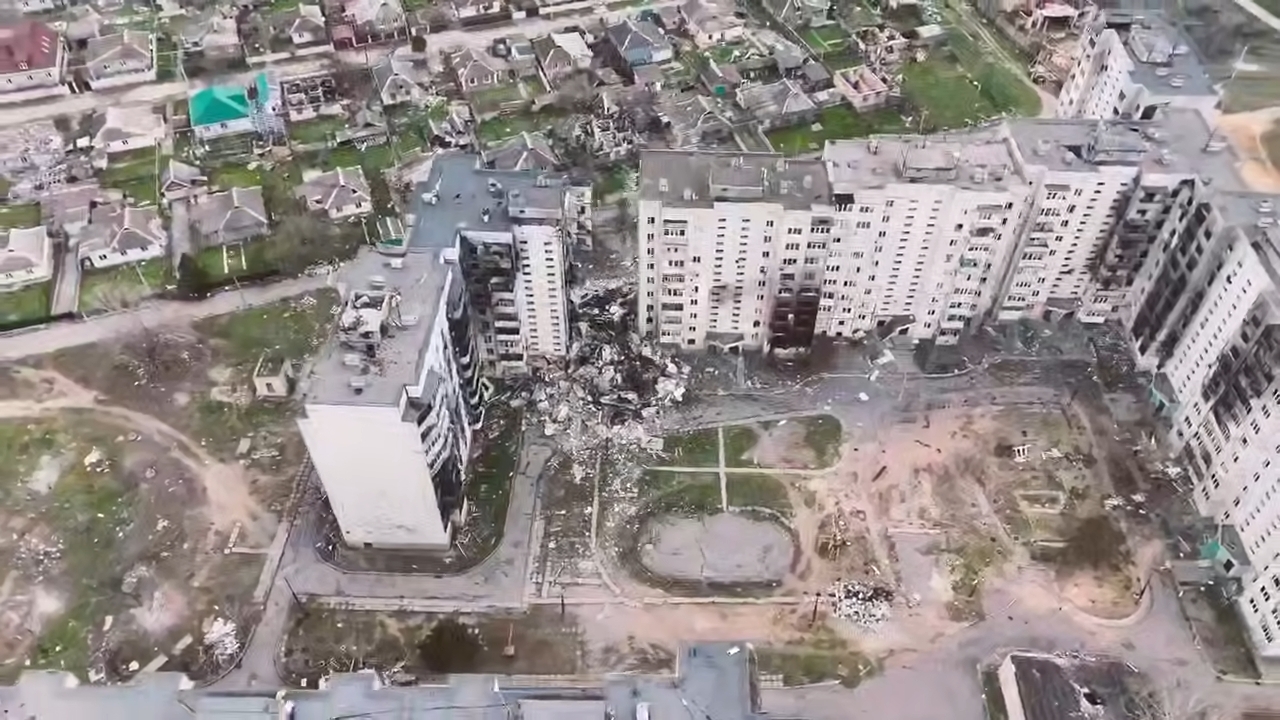 Destroyed Oleshky. Photo provided by Tetiana Hasanenko