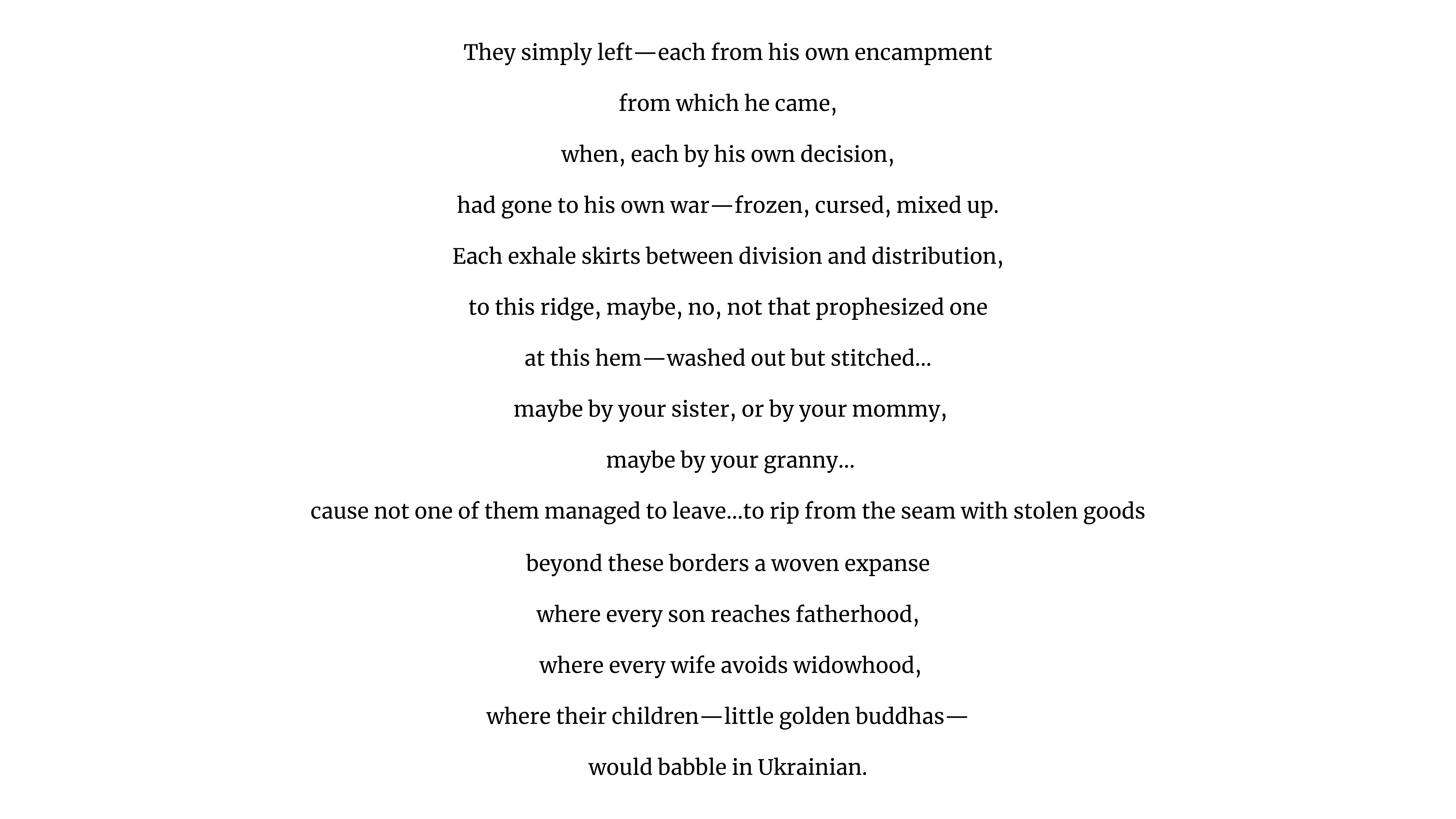 Poetry by Svitlana Povalyaeva/Translated by Grace Mahoney