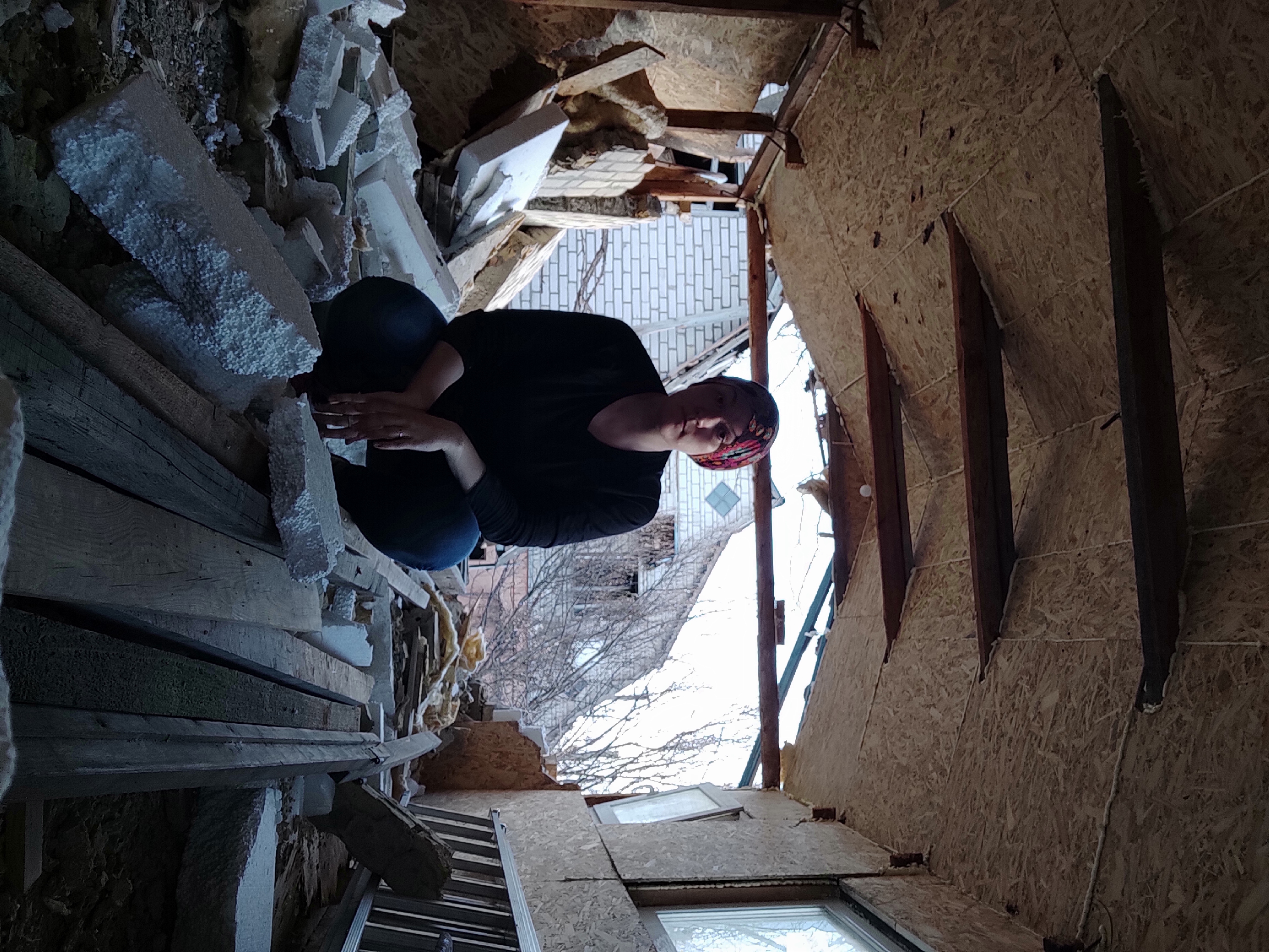 Photo provided by Kateryna Yehorushkina/Kateryna restoring her home